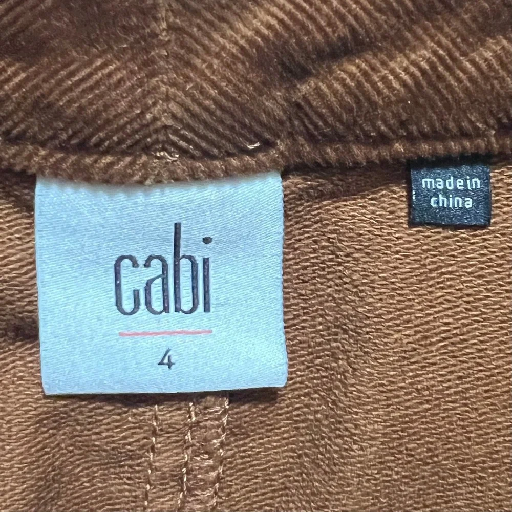 Cabi 3755 Women's Brown University Corduroy Button Front‎ A-Line Skirt Size 4
